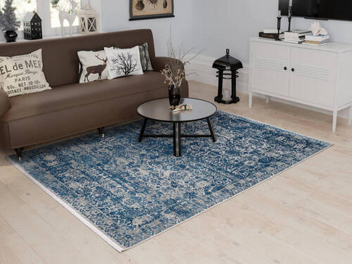 VINTAGE-TEPPICH 67/130 cm Colorè Blau  - Blau, LIFESTYLE, Textil (67/130cm) - Dieter Knoll