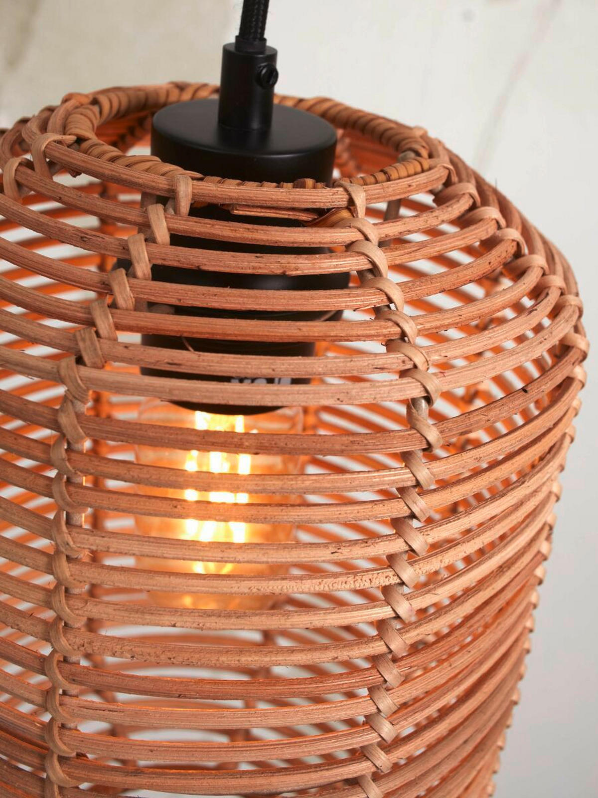 HÄNGELEUCHTE GOOD&MOJO 18/25/25 cm   - Naturfarben, Trend, Holz (18/25/25cm) - Good & Mojo