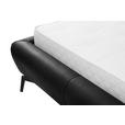 POLSTERBETT 180/200 cm,  in Anthrazit, gepolstertes Kopfteil,  - Anthrazit/Schwarz, Design, Leder/Metall (180/200cm) - Esposa
