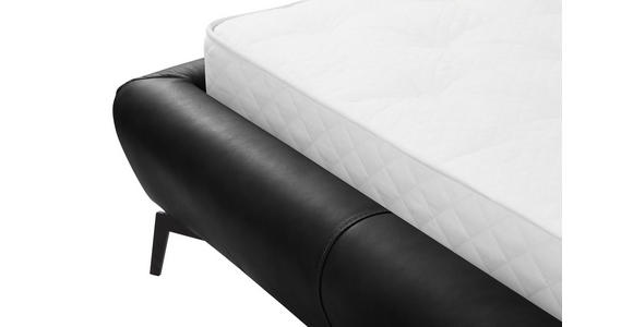 POLSTERBETT 180/200 cm,  in Anthrazit, gepolstertes Kopfteil,  - Anthrazit/Schwarz, Design, Leder/Metall (180/200cm) - Esposa