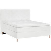 BOXSPRINGBETT 120/200 cm  in Weiß  - Eichefarben/Weiß, KONVENTIONELL, Holz/Textil (120/200cm) - Welnova