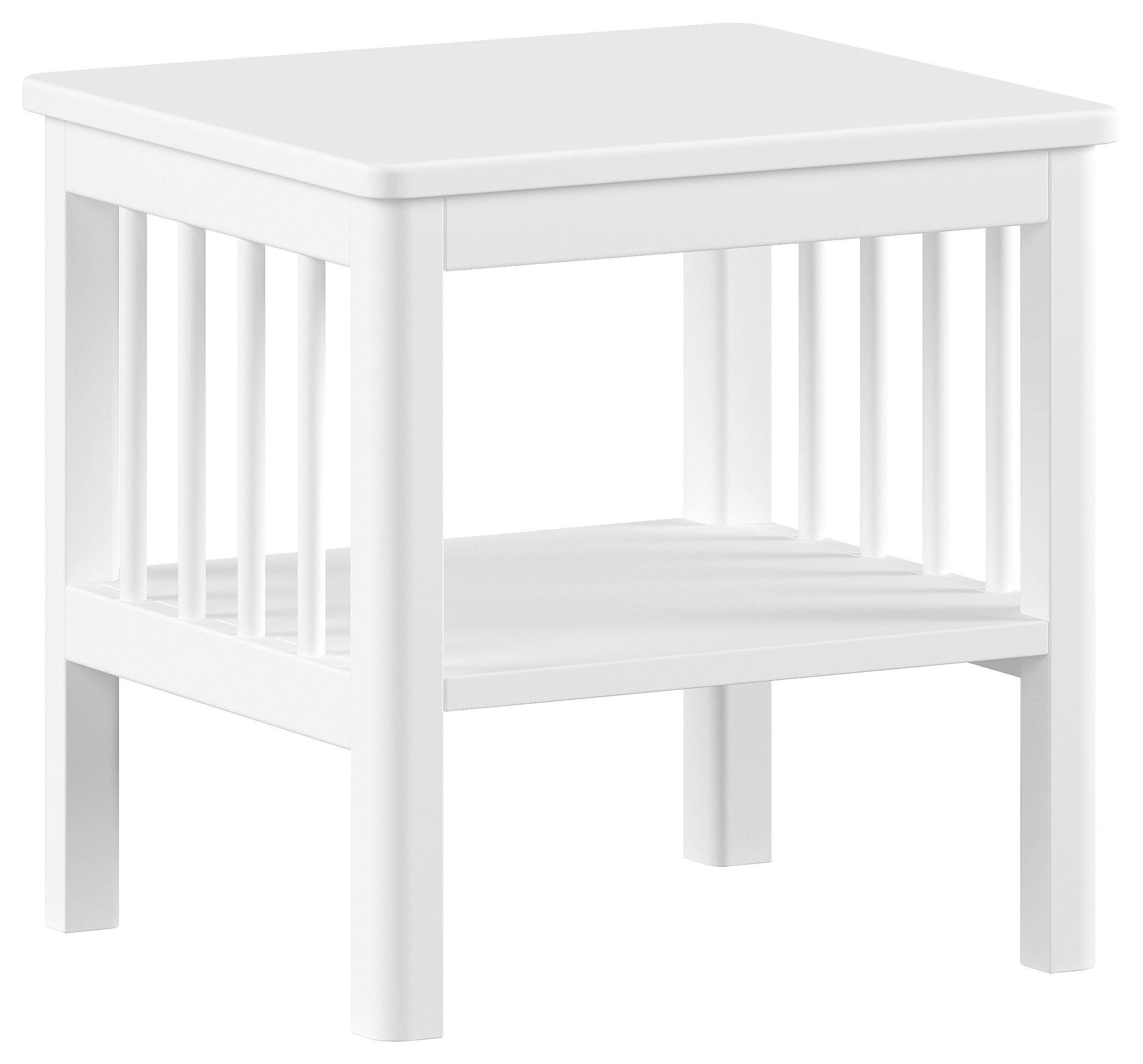 NACHTTISCH 50/50/45 cm Buche massiv  - Weiß, MODERN, Holz (50/50/45cm) - Vipack