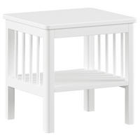 NACHTTISCH 50/50/45 cm  in massiv Buche Weiß  - Weiß, MODERN, Holz (50/50/45cm) - Vipack