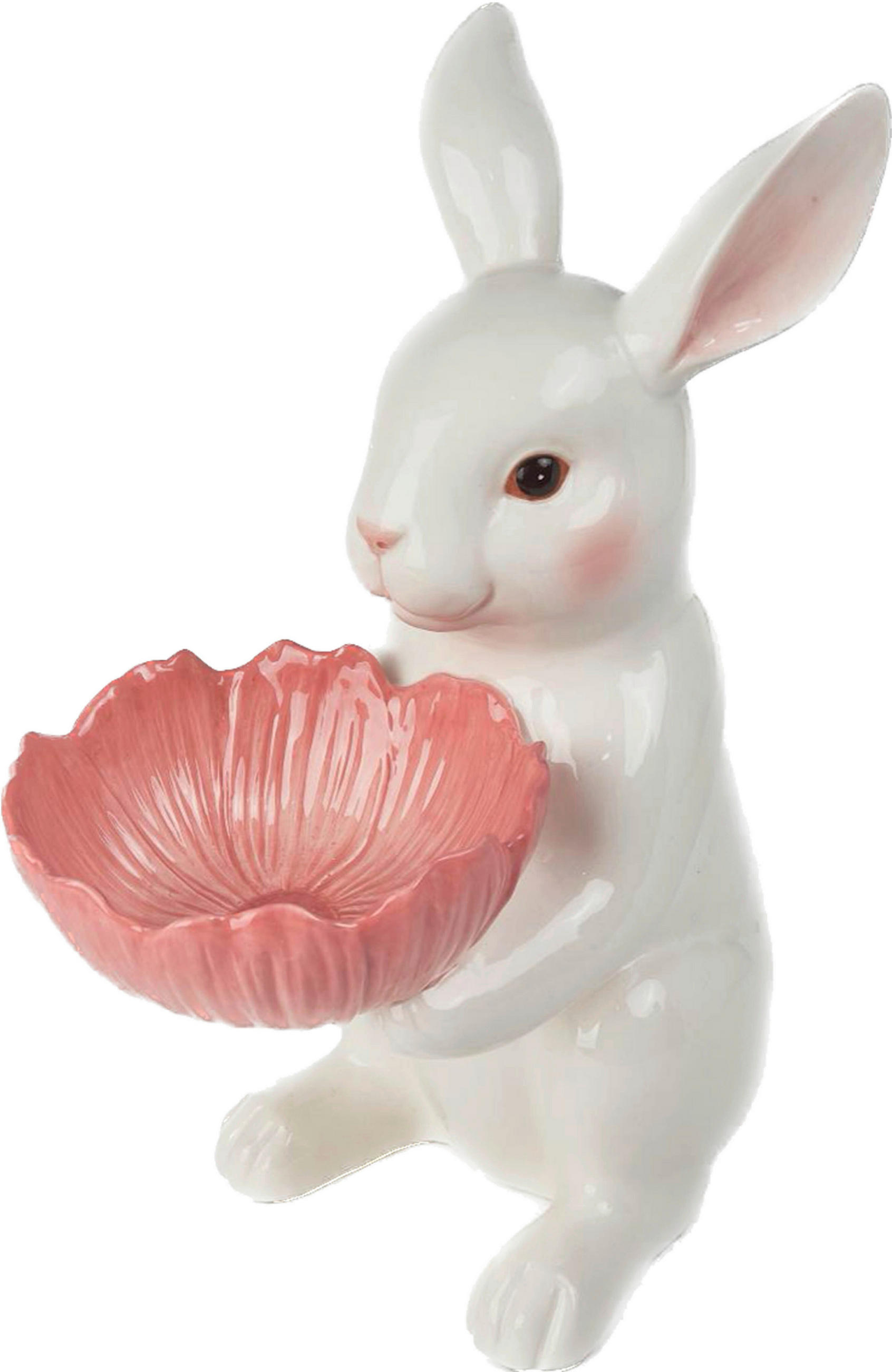 IEPURE PAȘTE - roz aprins/alb, Lifestyle, ceramică (13/29,9/22,6cm)