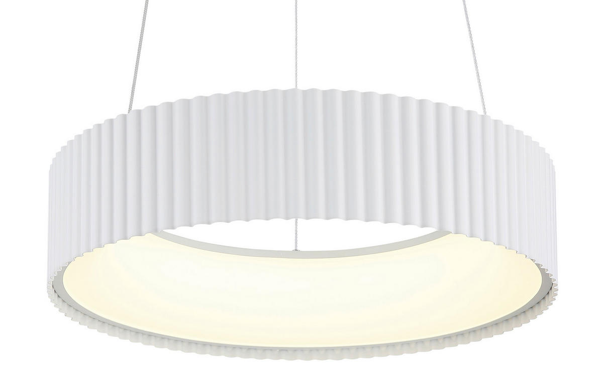 HÄNGELEUCHTE 46/120 cm  - Opal/Weiß, Trend, Kunststoff/Metall (46/120cm) - Collett's Monde