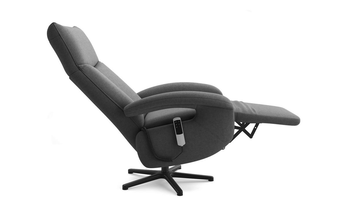 SESSEL in Flachgewebe Dunkelgrau  - Dunkelgrau/Schwarz, Konventionell, Textil/Metall (74/112/82cm) - Sit & More