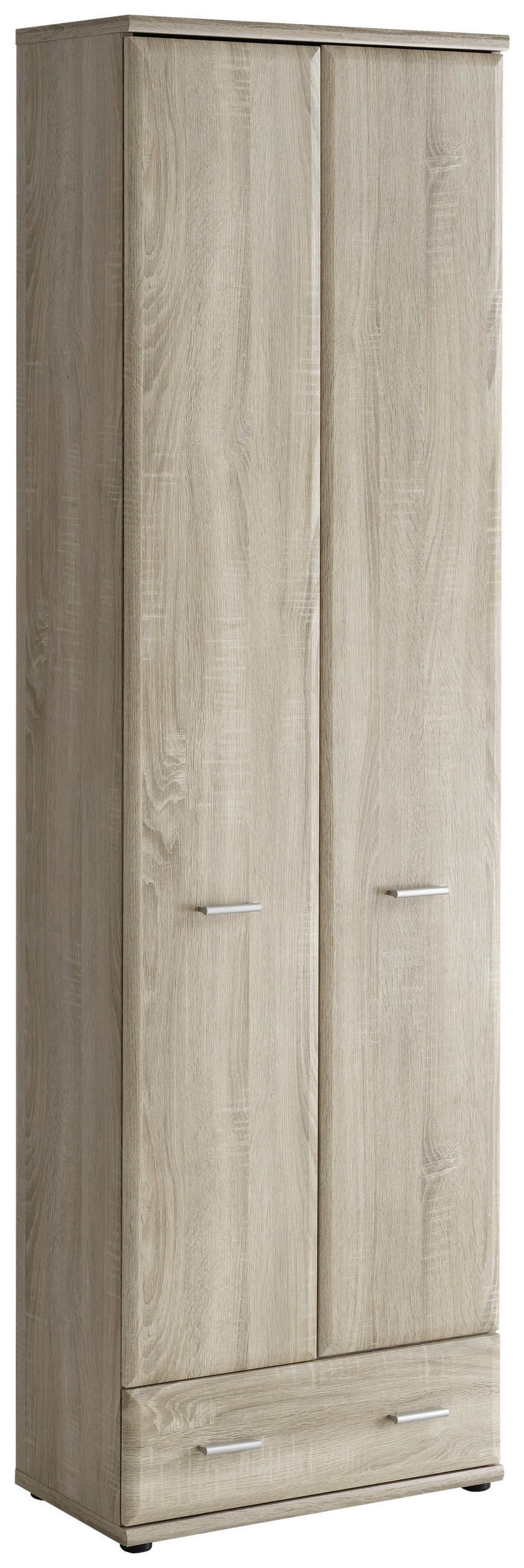 GARDEROBENSCHRANK 60/203/32 cm - Silberfarben/Sonoma Eiche, Basics, Holz/Kunststoff (60/203/32cm) - MID.YOU