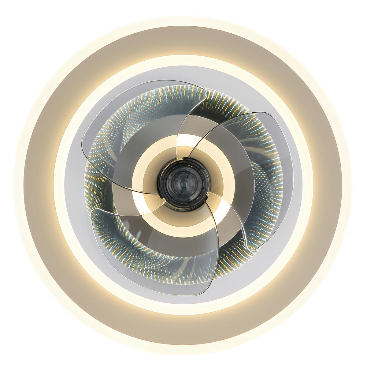DECKENVENTILATOR - Sandfarben/Chromfarben, Design, Kunststoff/Metall (48/13cm) - Globo
