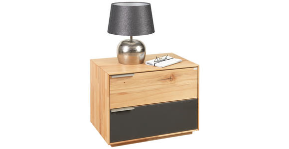 NACHTKÄSTCHEN in massiv Wildkernbuche Buchefarben, Dunkelbraun - Dunkelbraun/Buchefarben, Natur, Glas/Holz (60/45/40cm) - Valnatura