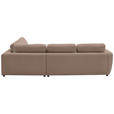 ECKSOFA  in Chenille Taupe  307/224 cm  - Taupe/Schwarz, KONVENTIONELL, Kunststoff/Textil (307/224cm) - Hom`in