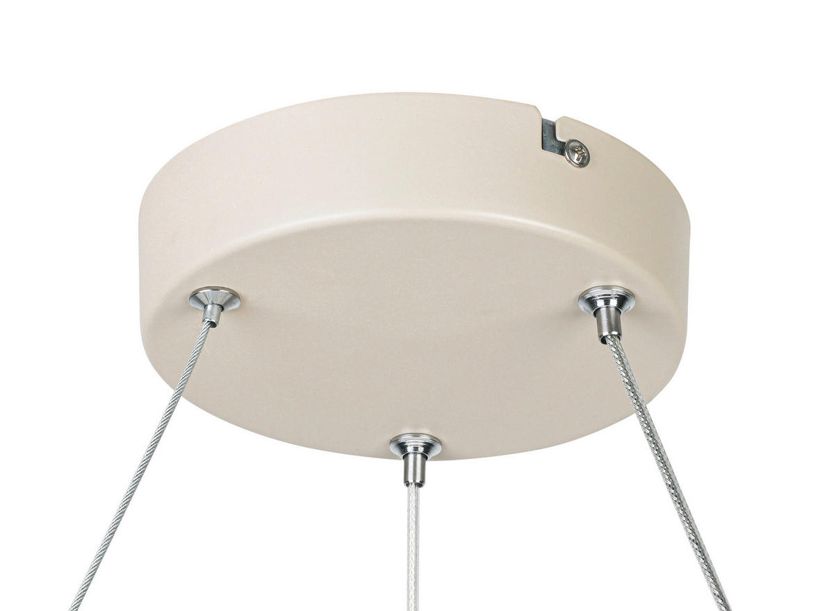 HÄNGELEUCHTE 58,4/120 cm   - Sandfarben/Weiß, Trend, Kunststoff/Metall (58,4/120cm) - Collet's Monde