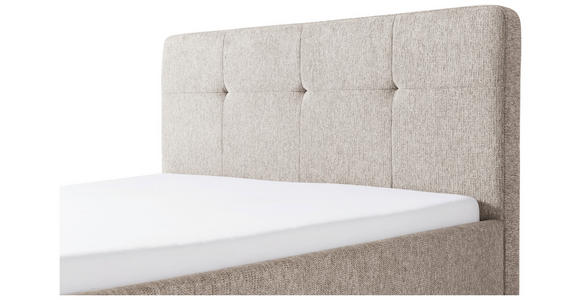 POLSTERBETT Taupe 140/200 cm - Taupe/Eichefarben, Basics, Holz/Textil (140/200cm) - Xora