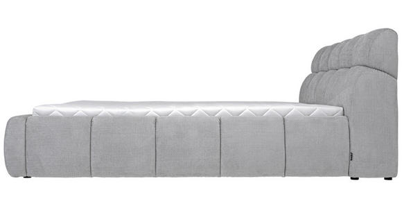 POLSTERBETT 180/200 cm in Hellgrau - Hellgrau/Schwarz, Design, Kunststoff/Textil (180/200cm) - Esposa