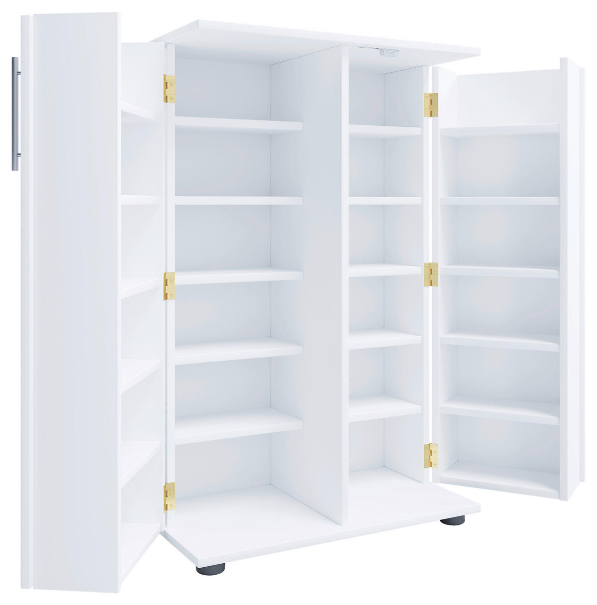 CD-REGAL - Weiss/Schwarz, Design, Holzwerkstoff/Kunststoff (60/93/31cm) - MID.YOU