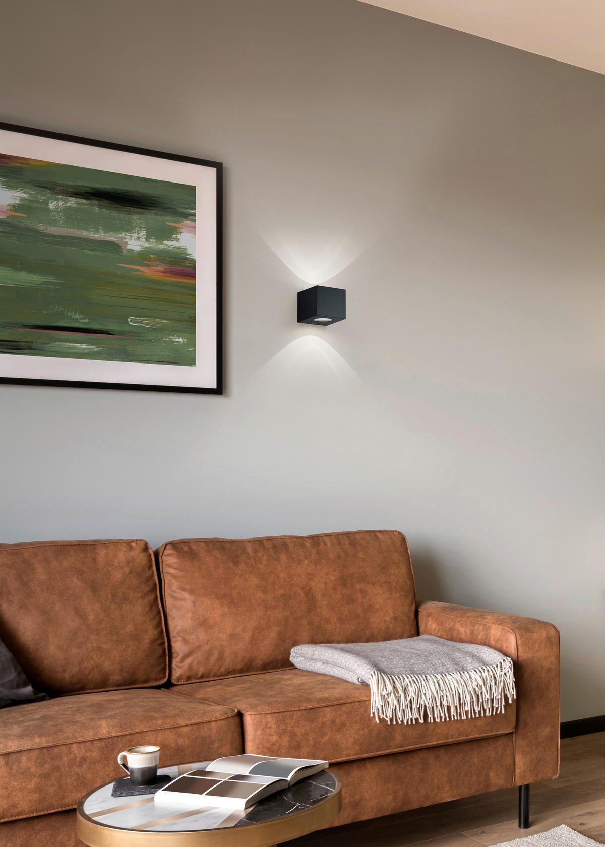 AUSSENWANDLEUCHTE - Schwarz, Design, Kunststoff (9/10/10,5cm)