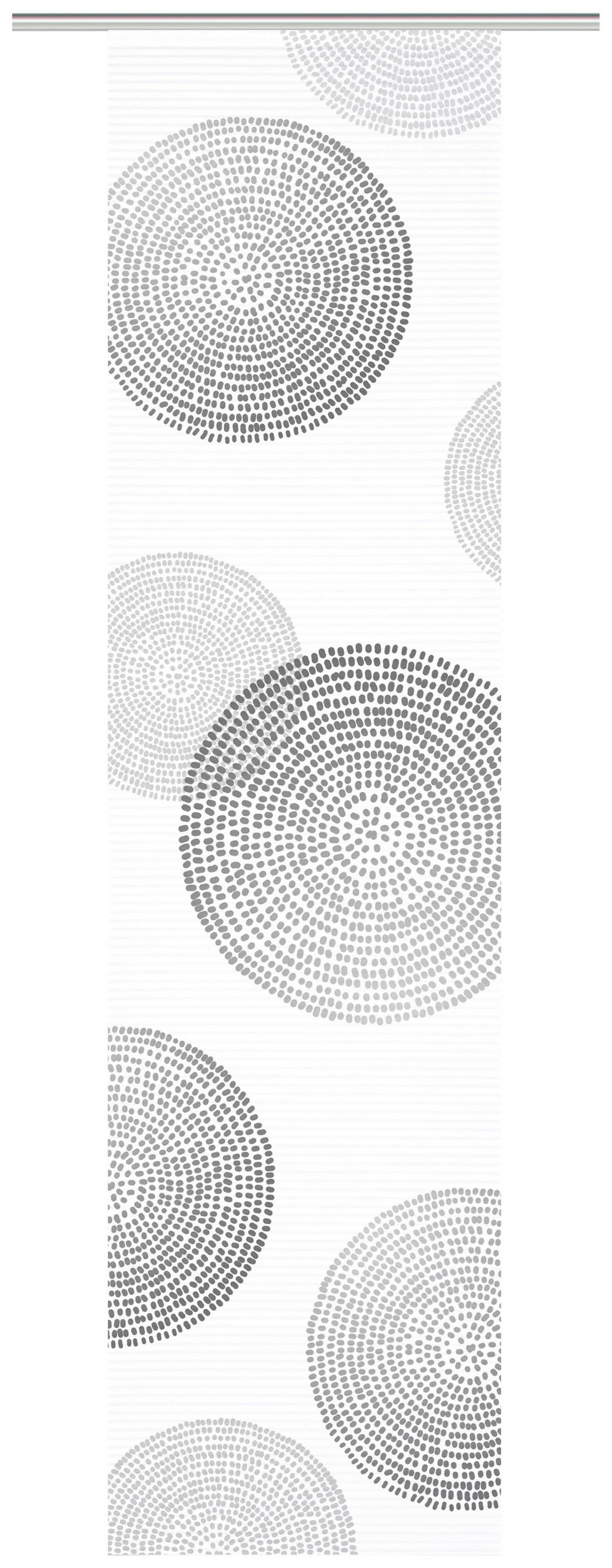 FLÄCHENVORHANG in Grau, Weiß halbtransparent  - Weiß/Grau, Basics, Textil (60/255cm) - Novel
