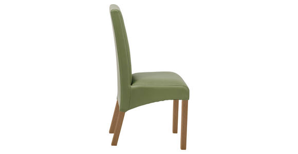 STUHL Lederlook Buchefarben, Dunkelgrün - Dunkelgrün/Buchefarben, KONVENTIONELL, Holz/Textil (47/102/57cm) - Carryhome