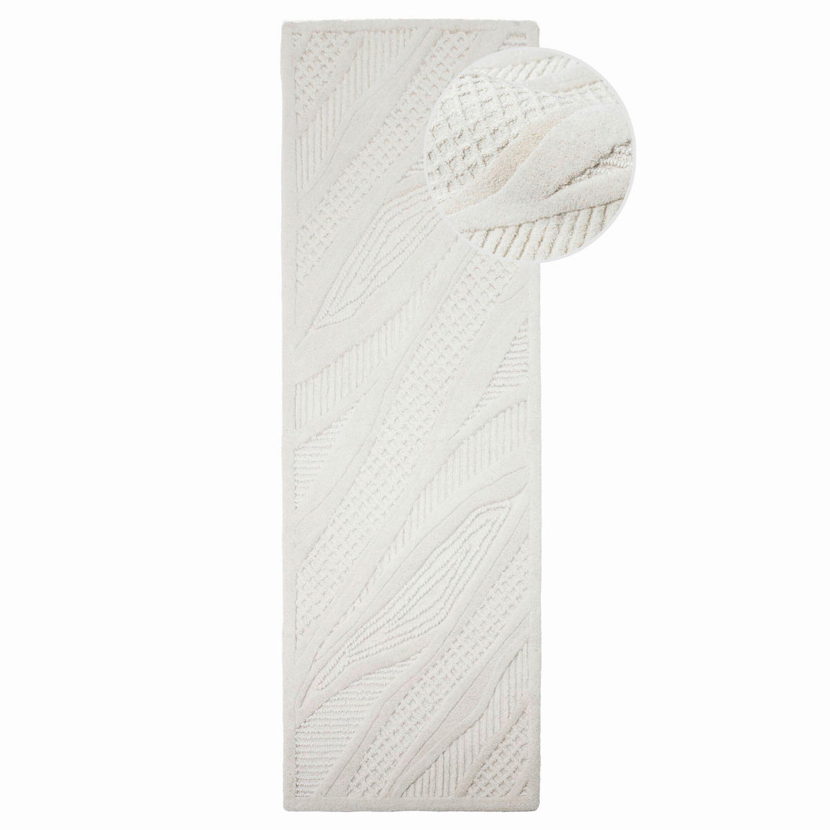 LÄUFER 80/230 cm Weiß  - Weiß, Basics, Textil (80/230cm)