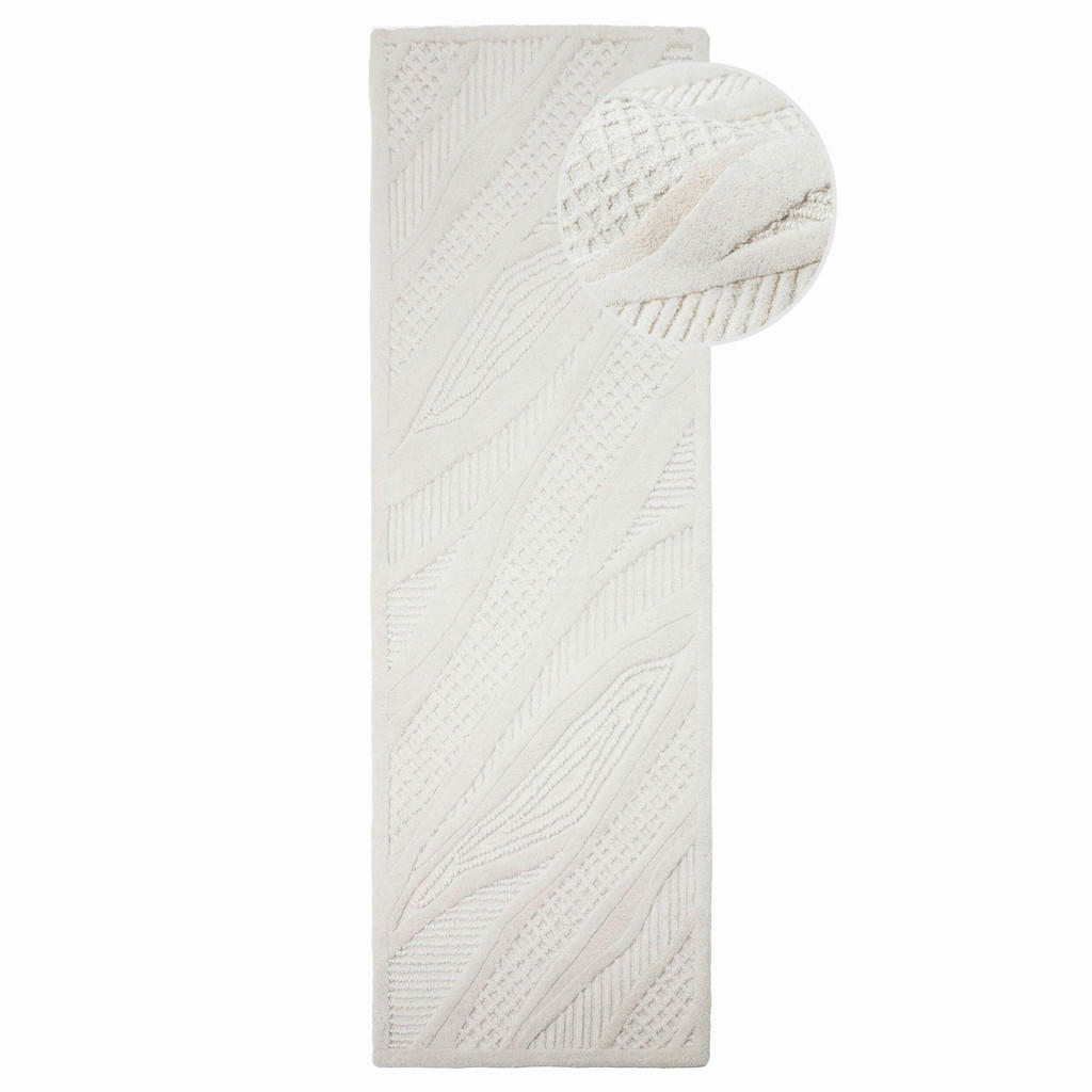 Flair Rugs BEHÚŇ, 80/230 cm, biela