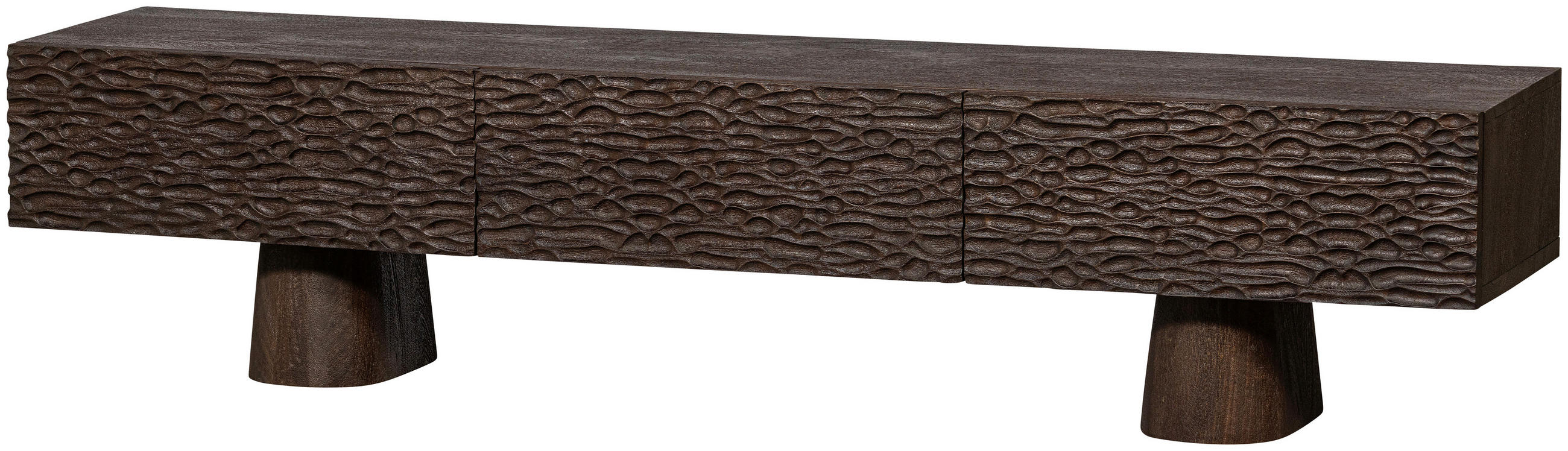 LOWBOARD Crumble 180/40/40 cm 3 Schublade(n) stehend  - Walnussfarben, Design, Holz (180/40/40cm) - Livetastic