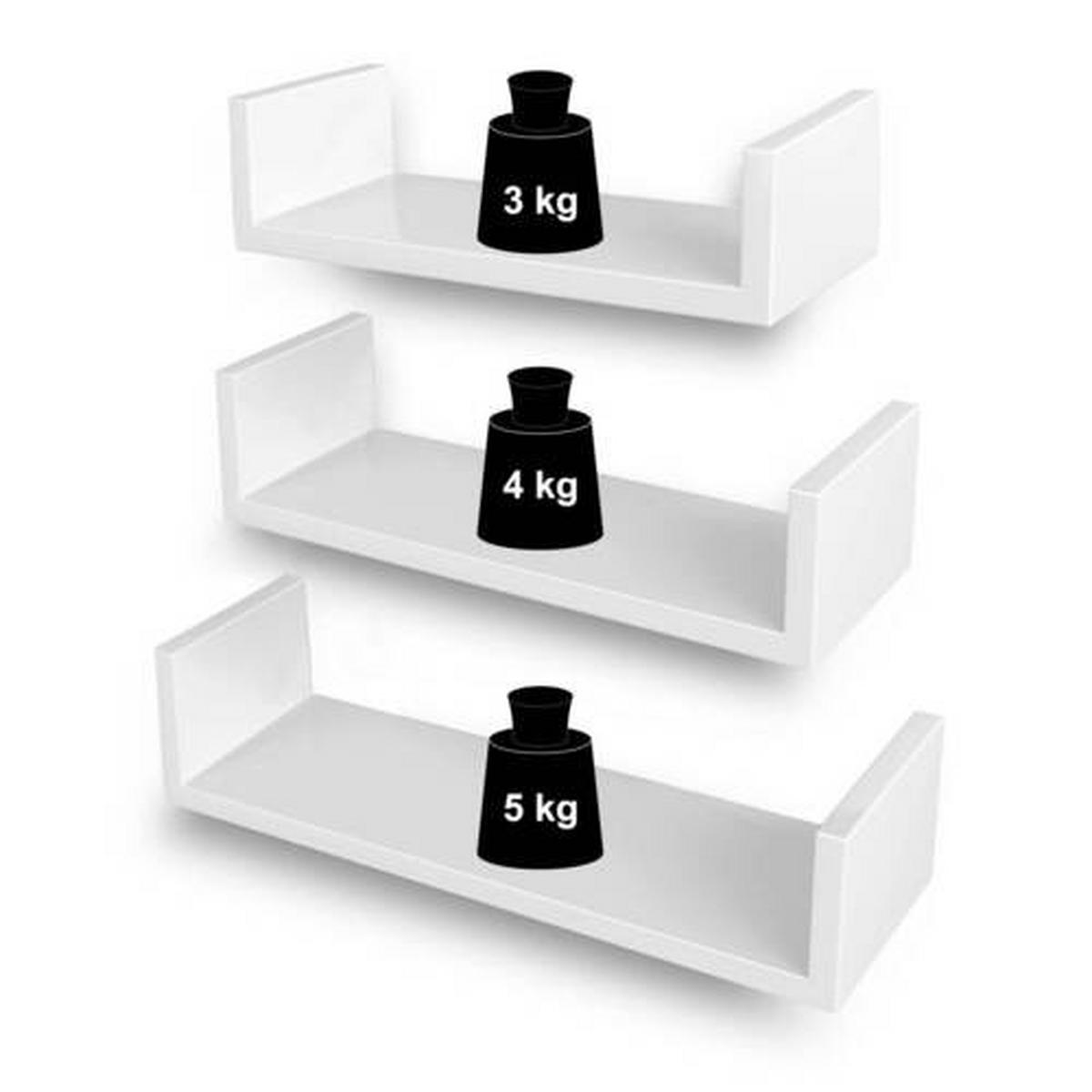 WANDREGAL Weiß  - Weiß, Basics, Holzwerkstoff (30-40/7-9/10cm) - Boxxx
