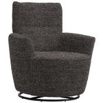 SESSEL in Chenille, Flachgewebe Dunkelgrau, Dunkelgrün  - Dunkelgrün/Dunkelgrau, Design, Textil/Metall (81/92/84cm) - Xora