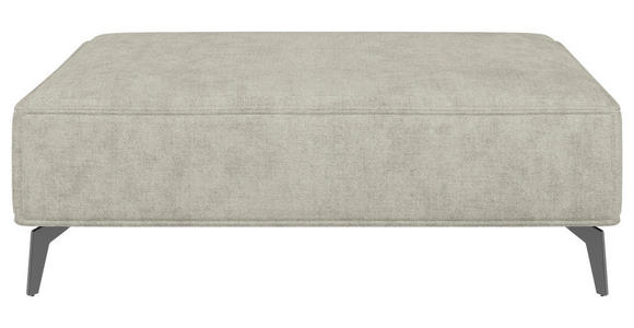 HOCKER in Textil Naturfarben  - Schwarz/Naturfarben, MODERN, Textil/Metall (130/44/85cm) - Carryhome