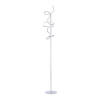 LED ÁLLÓLÁMPA - ezüst, Design, fém (22/22/156cm)