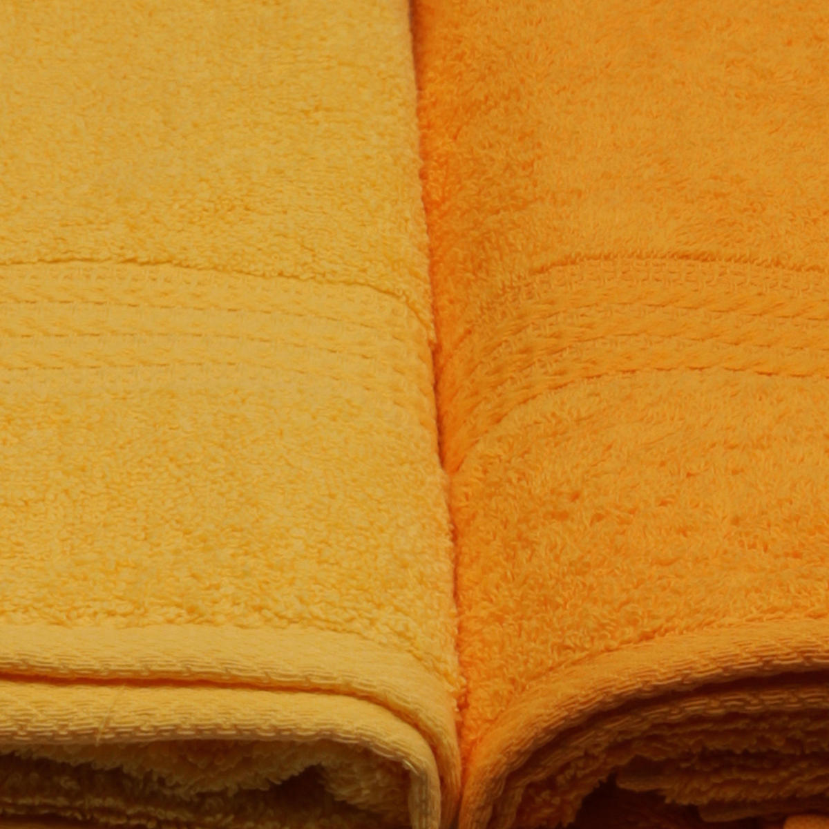 DUSCHTUCHSET 70/140 cm 4-teilig  - Gelb/Hellgelb, Basics, Textil (70/140cm)