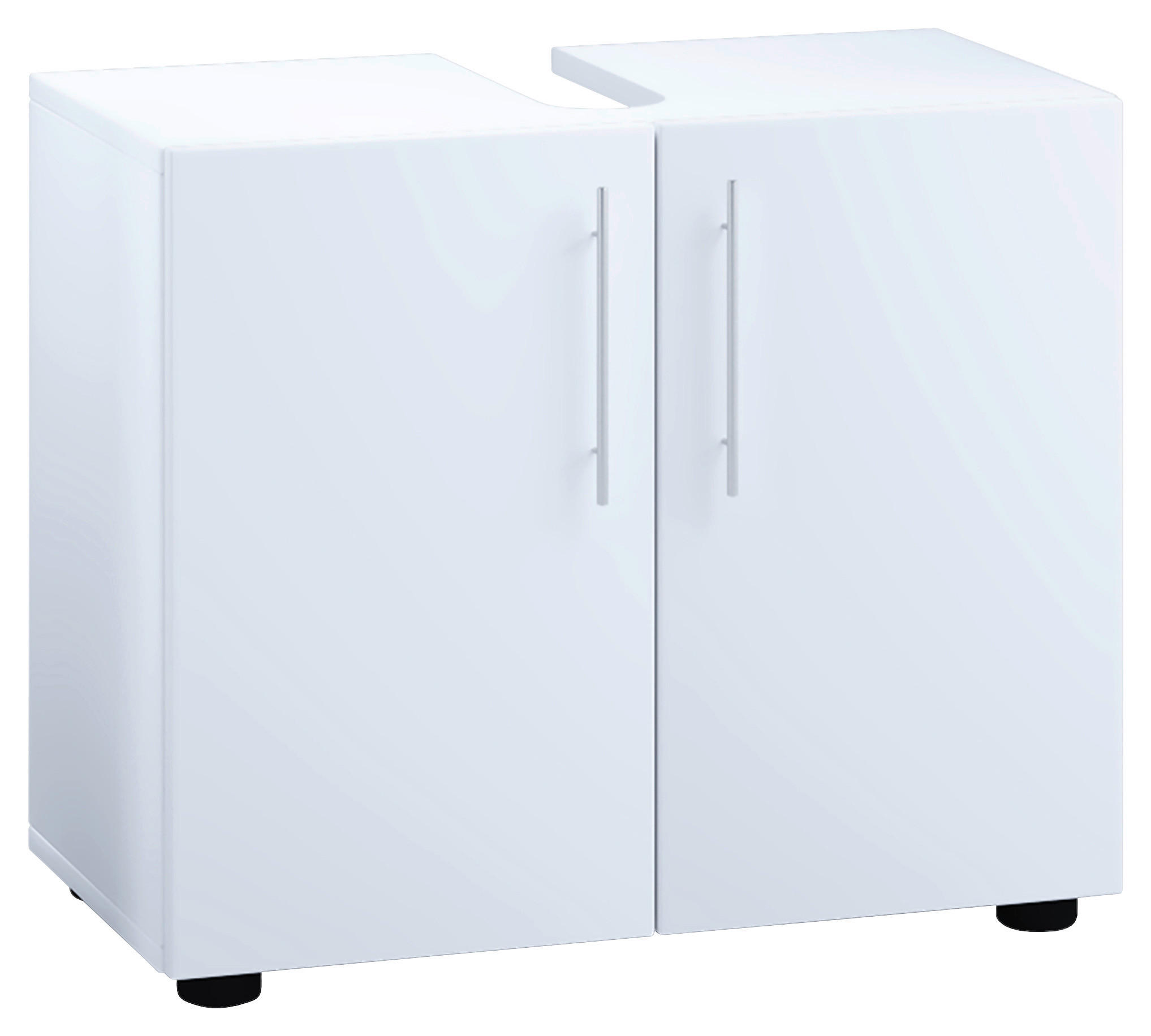 Waschbeckenunterschrank Flandu Ii B: 60,2cm Weiß