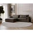 ECKSOFA  in Webstoff Braun  198/306 cm  - Schwarz/Braun, MODERN, Kunststoff/Textil (198/306cm) - Carryhome