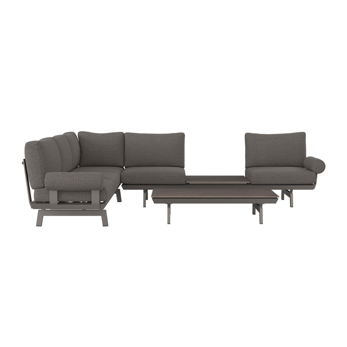 LOUNGE GARNITURA  antracit, tamno siva   - tamno siva/antracit, Design, metal/tekstil (235/305cm) - Dieter Knoll