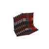 SESSELAUFLAGENSET Karo  - Dunkelgrau/Rot, Basics, Textil (50/7/100cm)