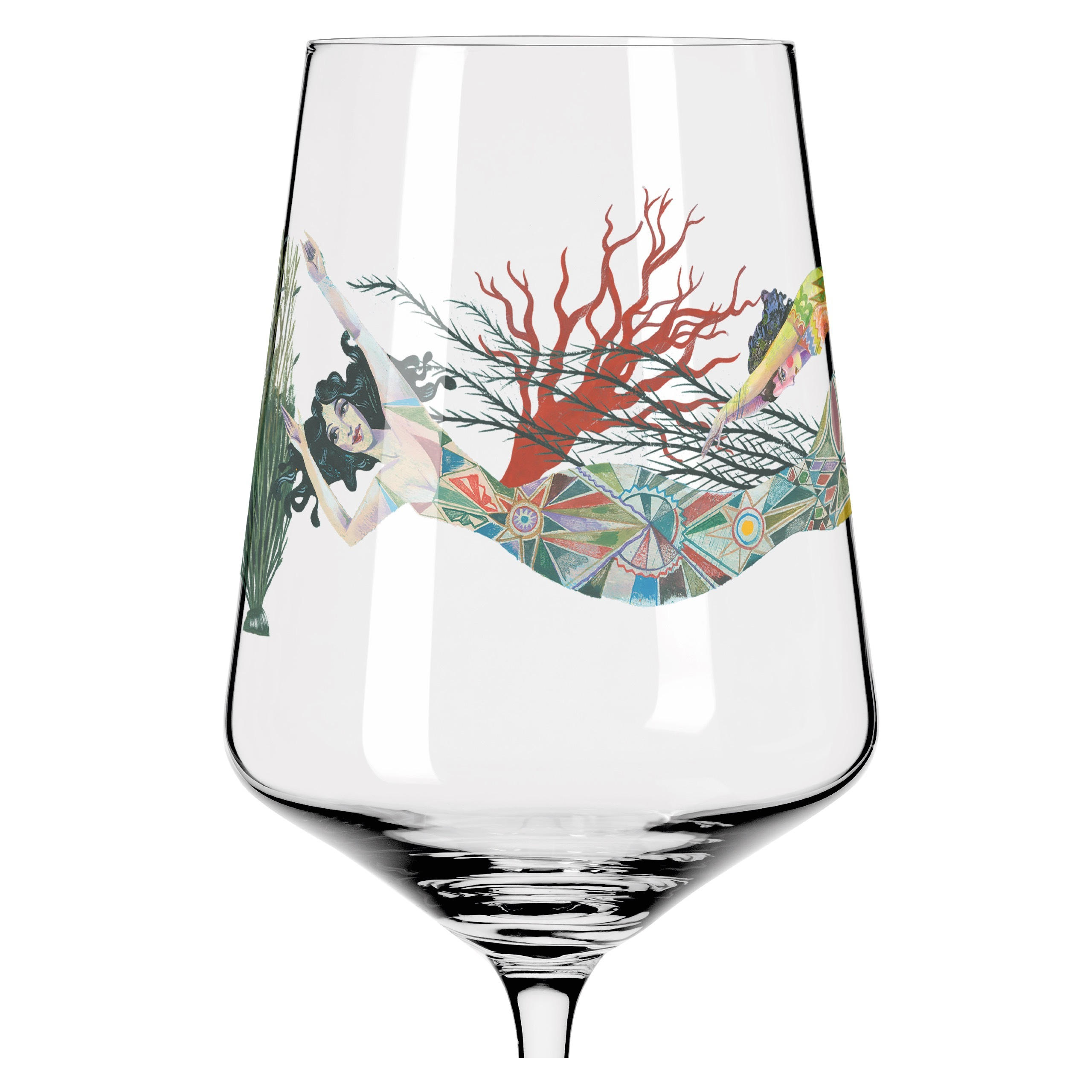 SPRITZERGLAS Sommerrausch  - Dunkelgrün/Rot, Basics, Glas (8,3/22,5cm) - Ritzenhoff