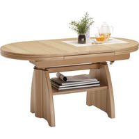 COUCHTISCH in Metall, Holzwerkstoff 125-165,5/71/56-75 cm  - Wildeiche, Konventionell, Holzwerkstoff/Metall (125-165,5/71/56-75cm) - Venda