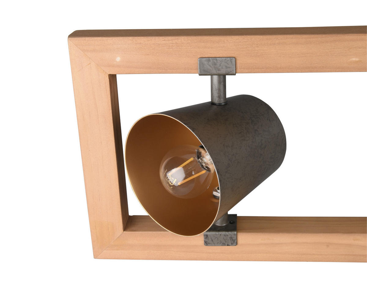 HÄNGLAMPA BELL 100/150/21 cm  - nickelfärgad, Natur, metall/trä (100/150/21cm) - Trio Leuchten