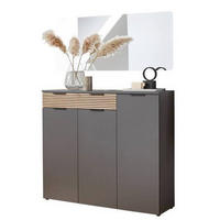 GARDEROBE 2-teilig  in 135/199/40 cm  - Eichefarben/Graphitfarben, Design, Holzwerkstoff (135/199/40cm) - Voleo