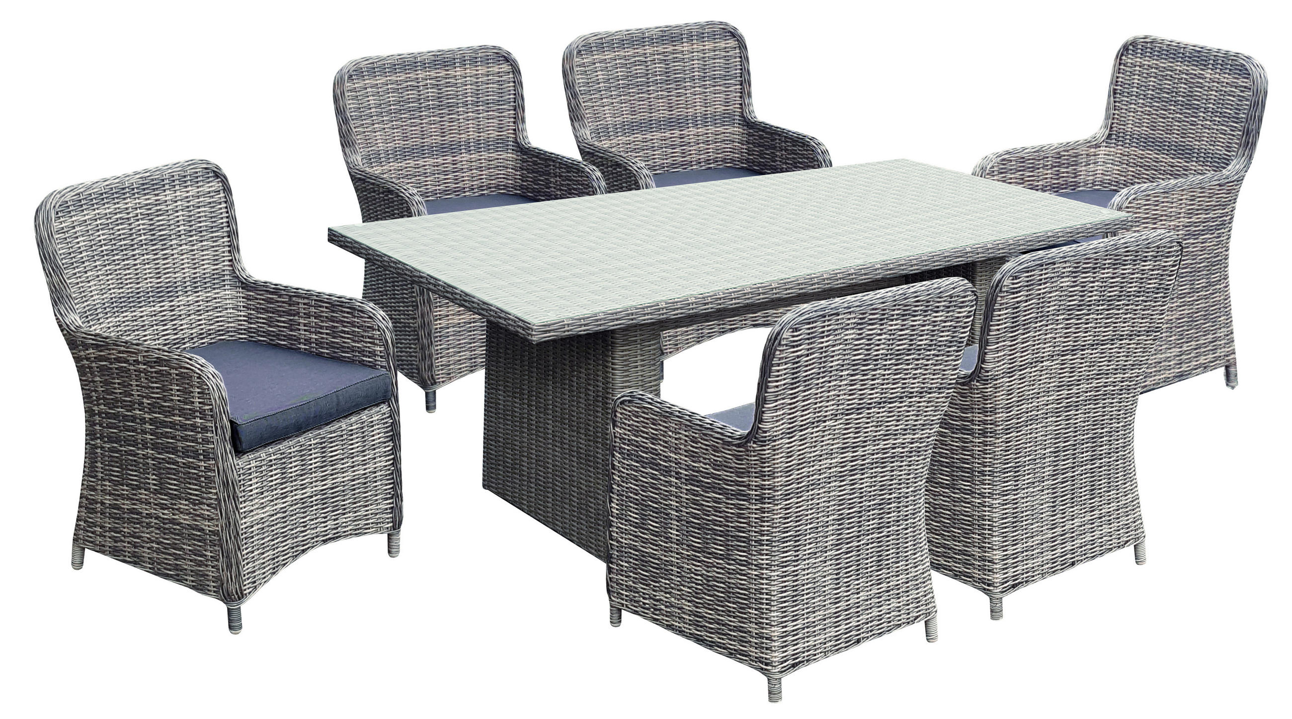 Gardenson GARTENSESSEL Schwarz, Dunkelgrau 66cm × 62cm × 93cm