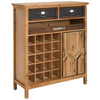 BARSCHRANK Tanne massiv Naturfarben, Schwarz  - Messingfarben/Schwarz, LIFESTYLE, Holz/Keramik (80/93/32cm) - Landscape