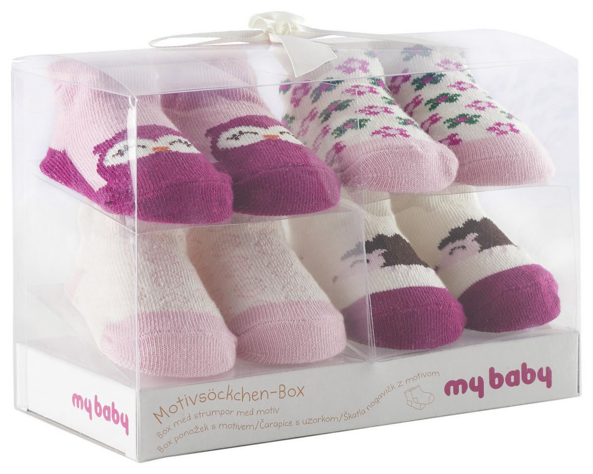 SOCKEN 8 Stück  - Pink/Hellrosa, Basics, Kunststoff/Textil (0-6 Mnull) - My Baby Lou