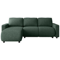 ECKSOFA Grün Webstoff  - Schwarz/Grün, MODERN, Kunststoff/Textil (150/240cm) - Xora