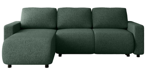 ECKSOFA Grün Webstoff  - Schwarz/Grün, MODERN, Kunststoff/Textil (150/240cm) - Xora