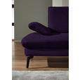 ECKSOFA in Chenille, Mikrofaser Aubergine, Violett  - Violett/Aubergine, Design, Textil/Metall (299/157cm) - Dieter Knoll