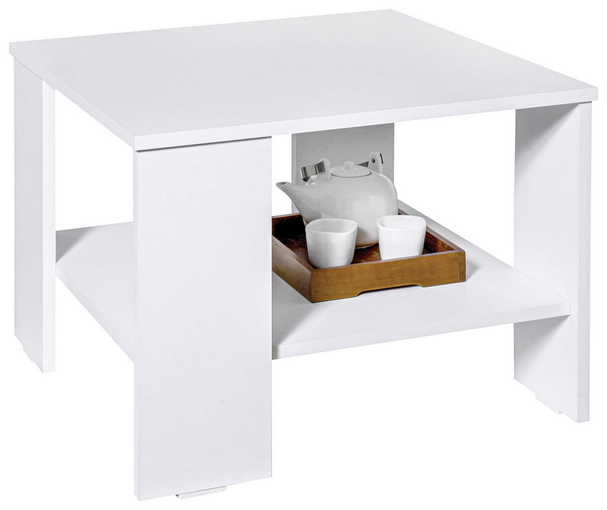 KLUB STOČIĆ 55/42/55 cm  bela  - bela, Dizajnerski, pločasti materijal (55/42/55cm) - Carryhome