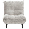 SESSEL in Mikrofaser Grau  - Schwarz/Grau, KONVENTIONELL, Textil/Metall (89/100/101cm) - Hom`in