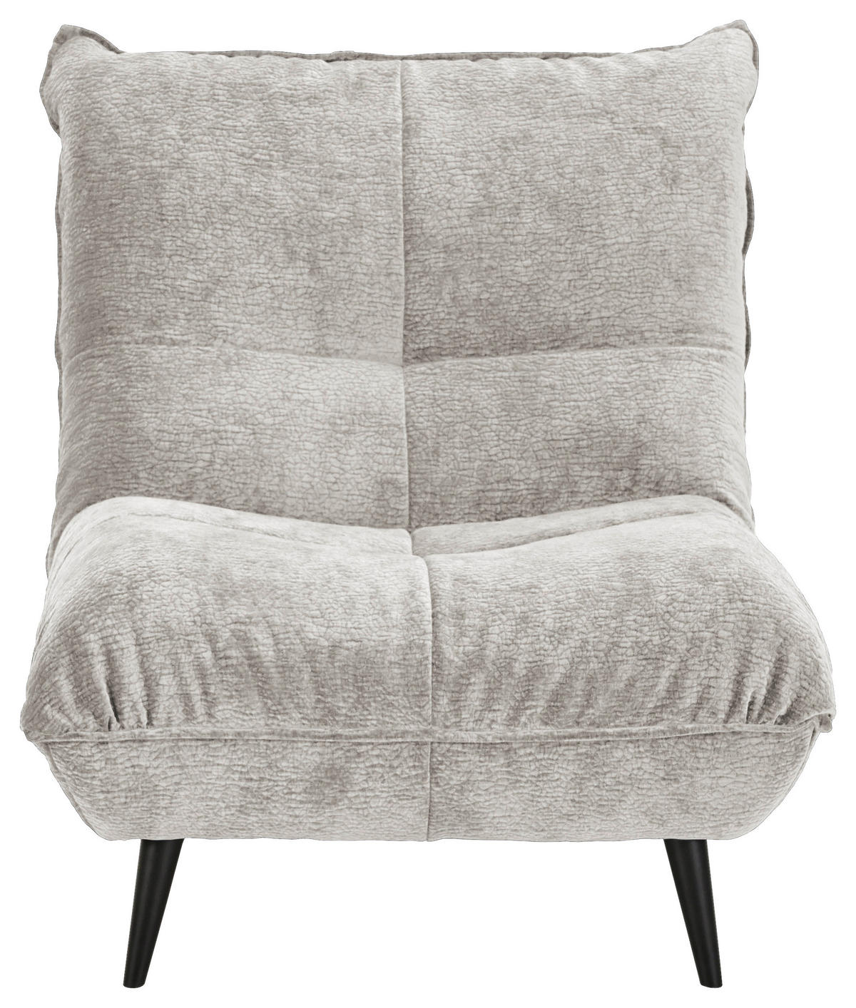 SESSEL in Mikrofaser Grau  - Schwarz/Grau, KONVENTIONELL, Textil/Metall (89/100/101cm) - Hom`in