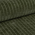 BIGSOFA Flachgewebe Dunkelgrün  - Chromfarben/Dunkelgrün, KONVENTIONELL, Textil/Metall (256/68/122cm) - Carryhome