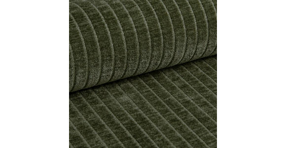 BIGSOFA Flachgewebe Dunkelgrün  - Chromfarben/Dunkelgrün, KONVENTIONELL, Textil/Metall (256/68/122cm) - Carryhome