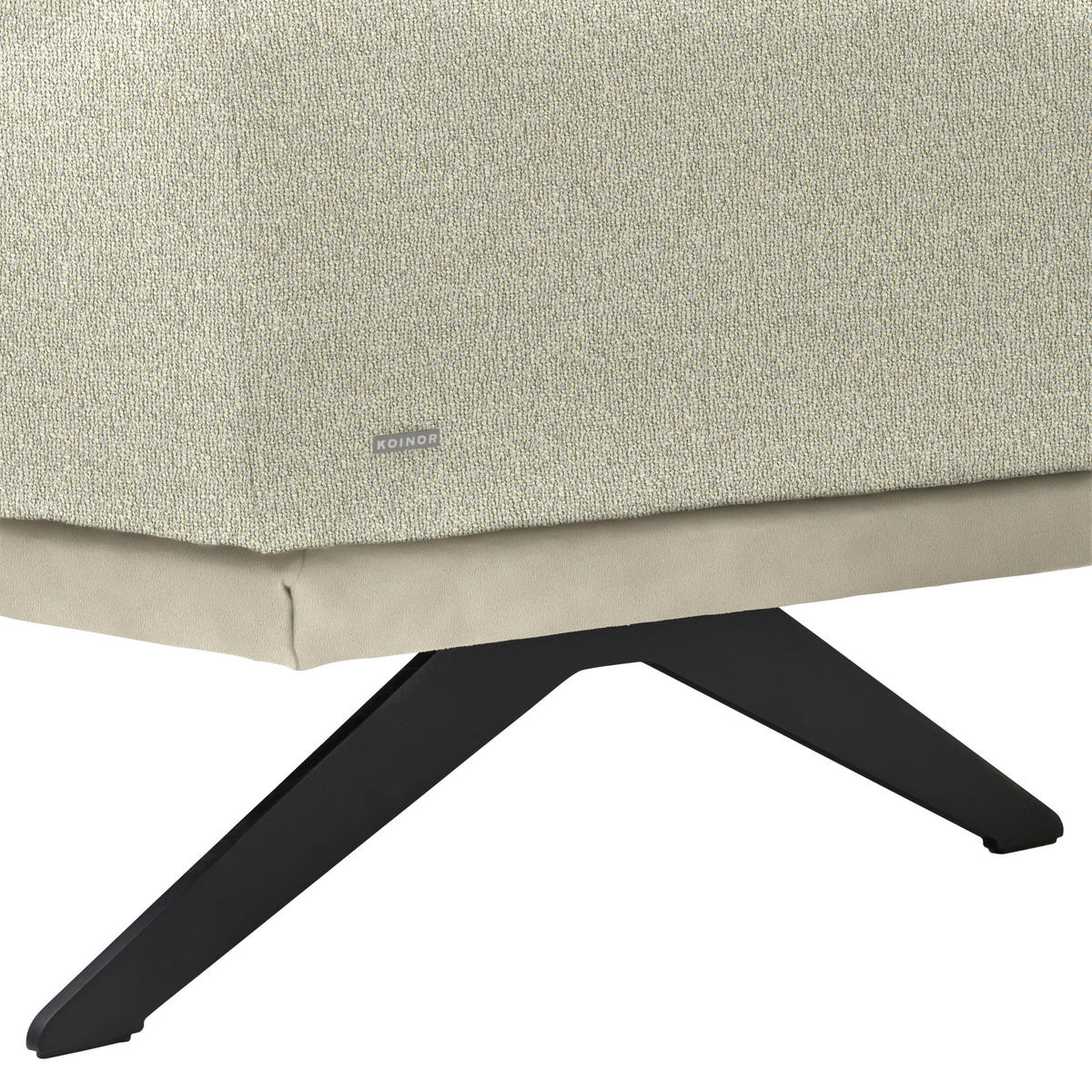 ECKSOFA in Flachgewebe Creme  239/270 cm  - Beige/Creme, Design, Textil/Metall (239/270cm) - Koinor