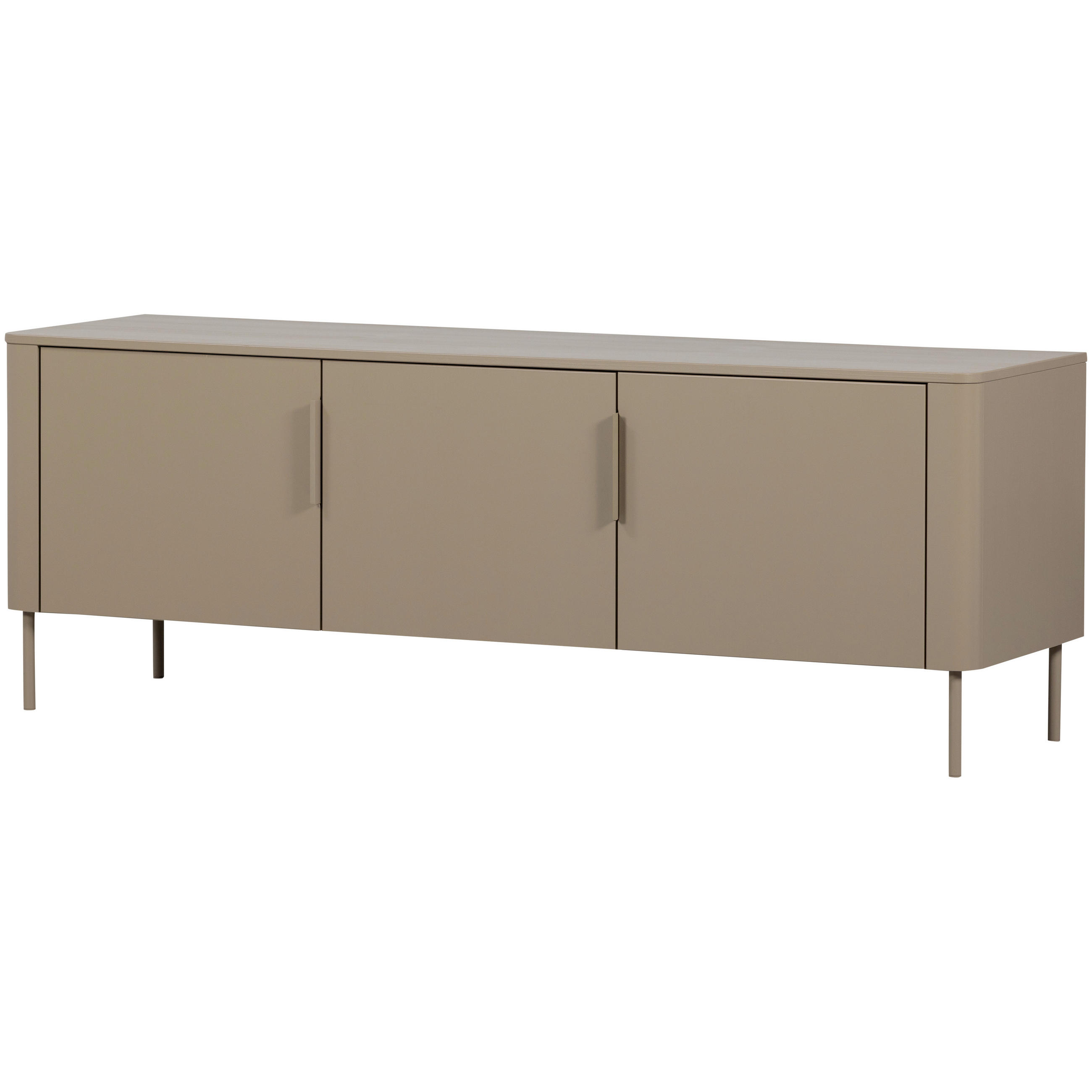 LOWBOARD Gunnar 154/56/44 cm  stehend, hängend  - Schlammfarben, Design, Holz/Metall (154/56/44cm) - Livetastic